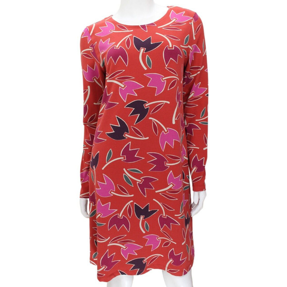 Gudrun Sjoden Dresses & Skirts - Gudrun Sjoden Womens Dress Abstract Floral Organic Cotton Artsy Orange Pink M